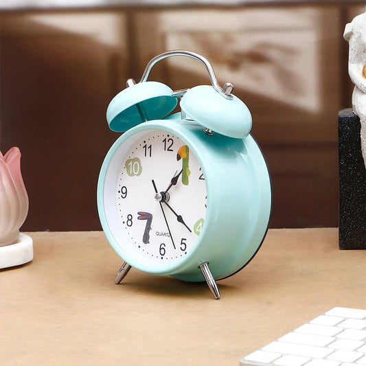 Teal Green Analog Alarm Clock