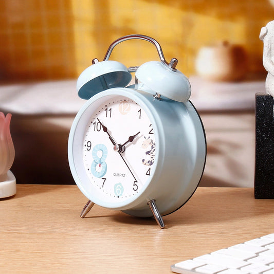 Powder Blue Analog Alarm Clock