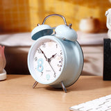 Powder Blue Analog Alarm Clock