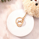 Beige Hoodie Teddy Bear Keychain With Perfume