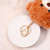 Dark Brown Hoodie Teddy Bear Keychain With Perfume