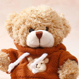 Light Brown Hoodie Teddy Bear Keychain