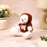 White Hoodie Teddy Bear Keychain