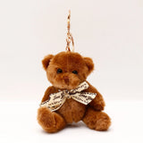 Dark Brown Teddy Bear Keychain