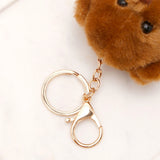 Dark Brown Teddy Bear Keychain With Perfume