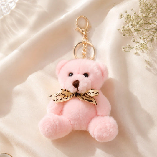 Pink Teddy Bear Keychain 