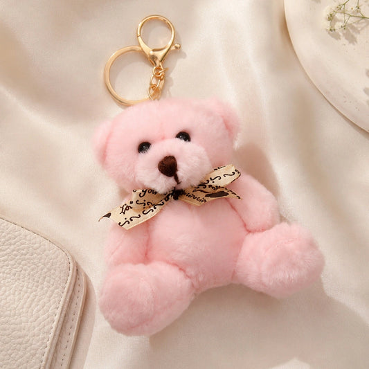 Pink Teddy Bear Keychain