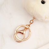 White Teddy Bear Keychain With Perfume