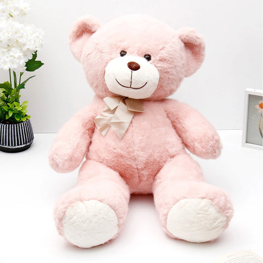 Pink Teddy Bear Soft Toy with Bow - Large