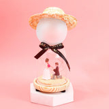 Archies Straw Hat Glass Dome Showpiece