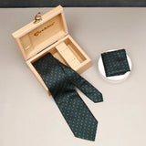 Emerald-Green-Geometric-Tie-Set
