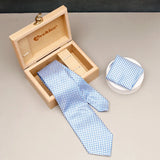 Sky-Blue-Micro-Check-Tie-Set
