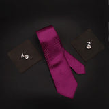 Purple-Diamond-Textured-Tie-Set