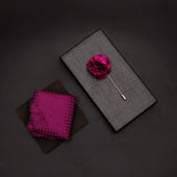 Purple-Diamond-Textured-Tie-Set