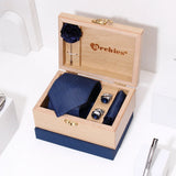 Navy-Blue-Micro-Pattern-Tie-Set