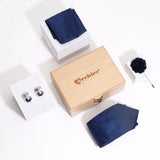 Navy-Blue-Micro-Pattern-Tie-Set