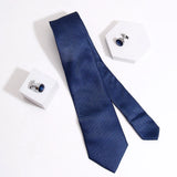 Navy-Blue-Micro-Pattern-Tie-Set