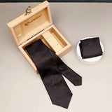 Black-Textured-Triangle-Tie-Set