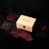 Red-and-Black-Diamond-Pattern-Tie-Set