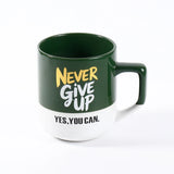 Quoted Ceramic Glossy Mug - Green