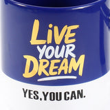 Quoted Ceramic Glossy Mug - Blue