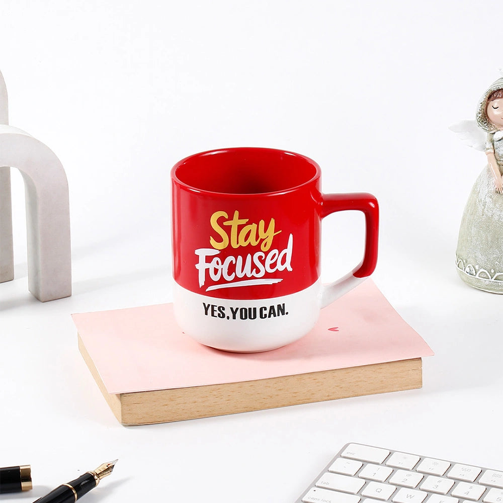 Quoted Ceramic Glossy Mug - Red