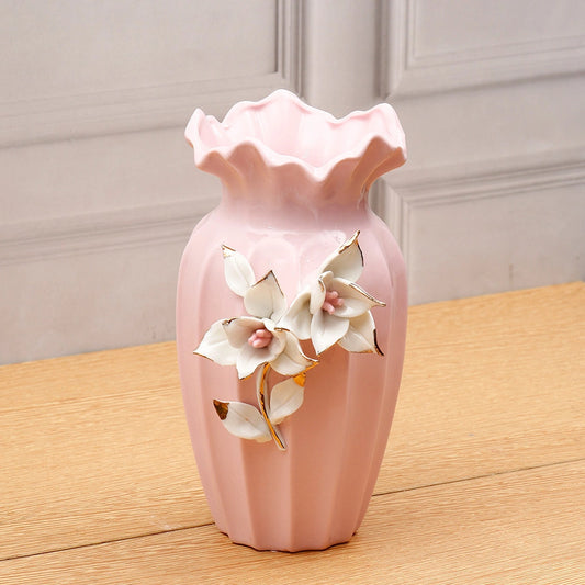 Rosewater Ruffle Vase