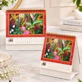 Pack Of 2 Multicolor Tropical Botanical Art Desk Calendar 2027
