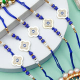 Pack Of 5 Evil Eye Clover Rakhi