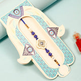 Pack Of 5 Evil Eye Clover Rakhi