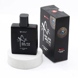 Turquoise Sunburst Evil Eye Designer Rakhi & UXR Royal Life Perfume Gift Set