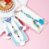 Evil Eye & Turquoise Cameo Tassel Rakhi