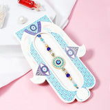Evil Eye & Turquoise Cameo Tassel Rakhi