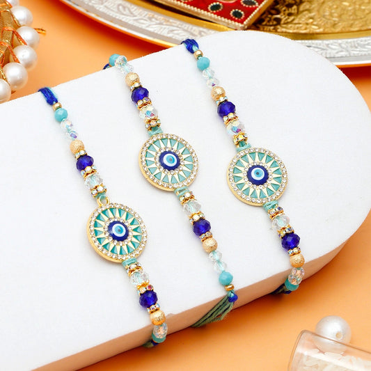 Pack Of 3 Evil Eye Mandala Rakhi