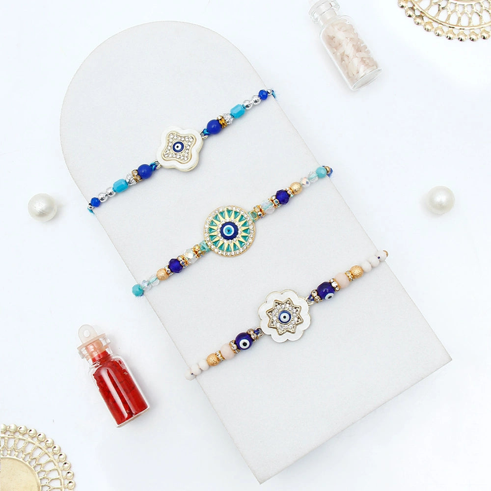  Set of 3 Evil Eye Trinity Rakhi