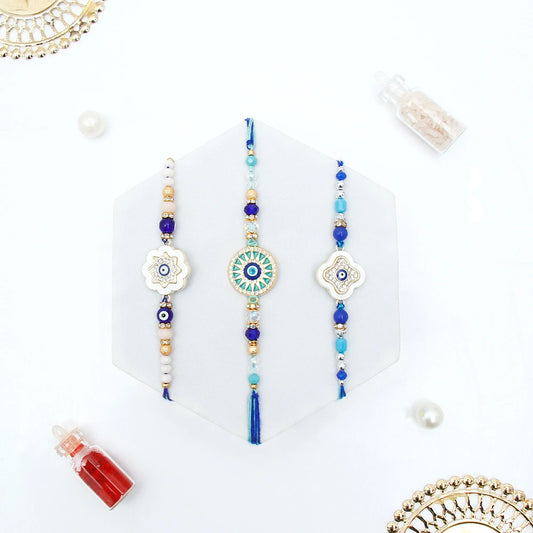 Set of 3 Evil Eye Trinity Rakhi