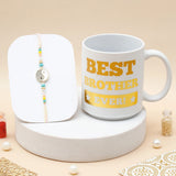 Rakhi Gift Set for Brother with Mug - Yin Yang Charm Rakhi, Raksha Bandhan Gift