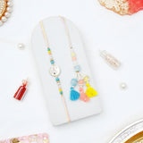 Yin Yang Harmony & Pastel Tri-Tassel Rakhi Set