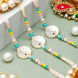 Pack Of 3 Yin Yang Rhinestone Rakhi