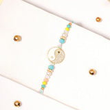 Pack Of 5 Yin Yang Rhinestone Rakhi