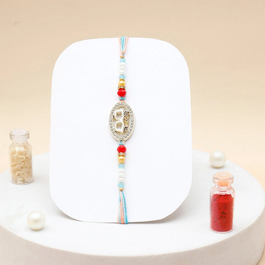 Brother Initial Charm Rakhi & Archies Ghost Perfume Mug Set