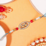 Brother's Pride Charm & Golden Tassel Rakhi Set