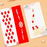 Brother's Pride Charm & Golden Tassel Rakhi Set