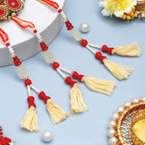 Pack Of 3 Beads And Pearls Lumba Rakhi