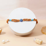 Premium Rakhi for Brother Wooden Evil Eye Beaded Rakhi & UXR Classic Oud Perfume