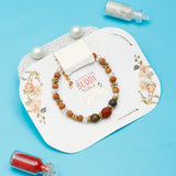 Rustic Rudraksha & Tiger Eye Bead Rakhi Set