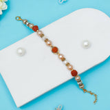 Rustic Rudraksha & Tiger Eye Bead Rakhi Set