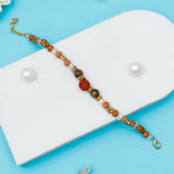 Rustic Rudraksha & Tiger Eye Bead Rakhi Set