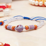 Pack Of 3 Violet Stone Adjustable Rakhi