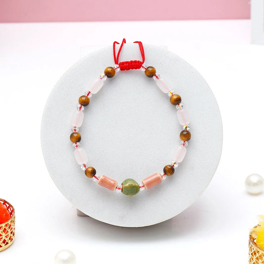 Gemstone Rakhi for Brother with Best Brother Ever Mug - Rakhi Gift Combo